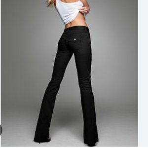 LONDONJEAN Black Wash Cotton Slightly Distressed Pant